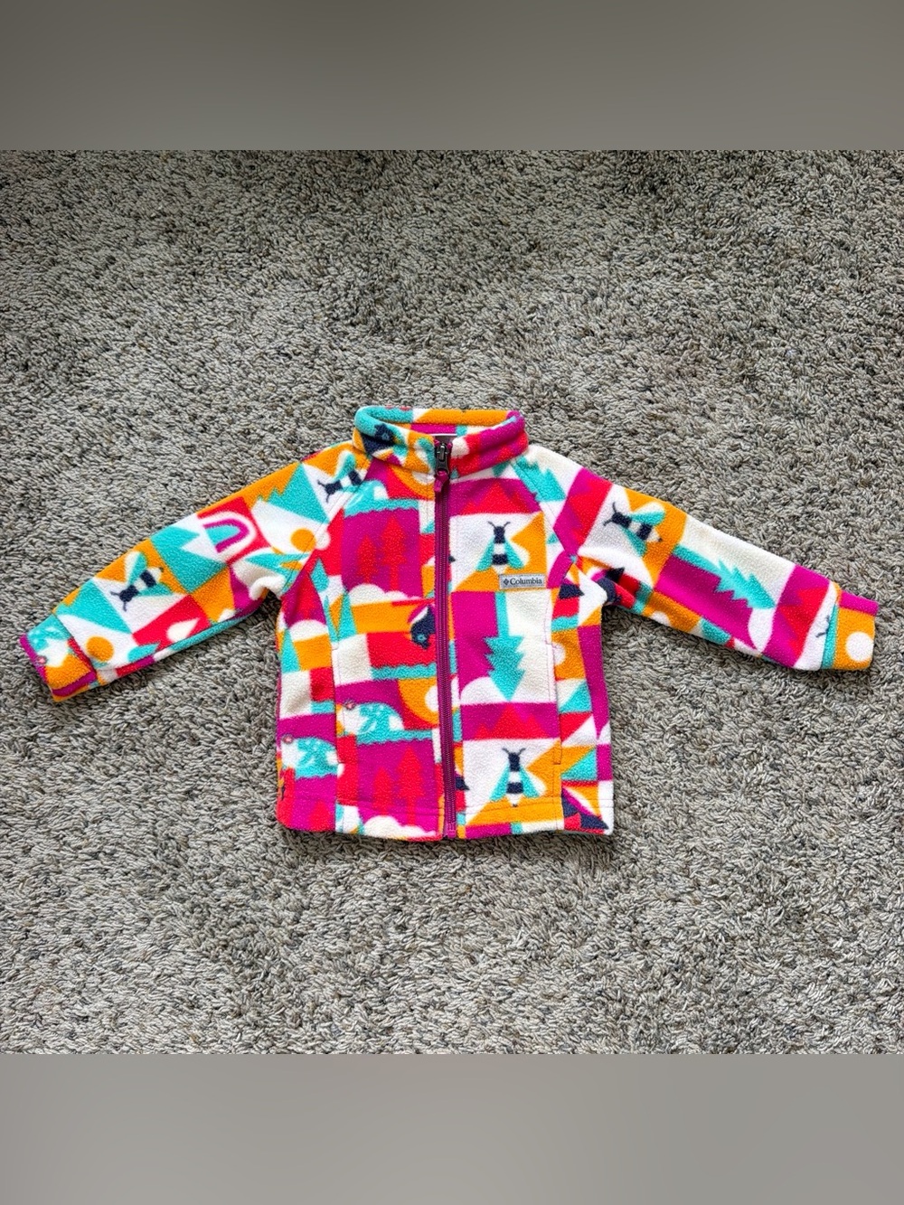 Columbia Benton Springs II Geometric Full-Zip Fleece Jacket Size 12-18mos